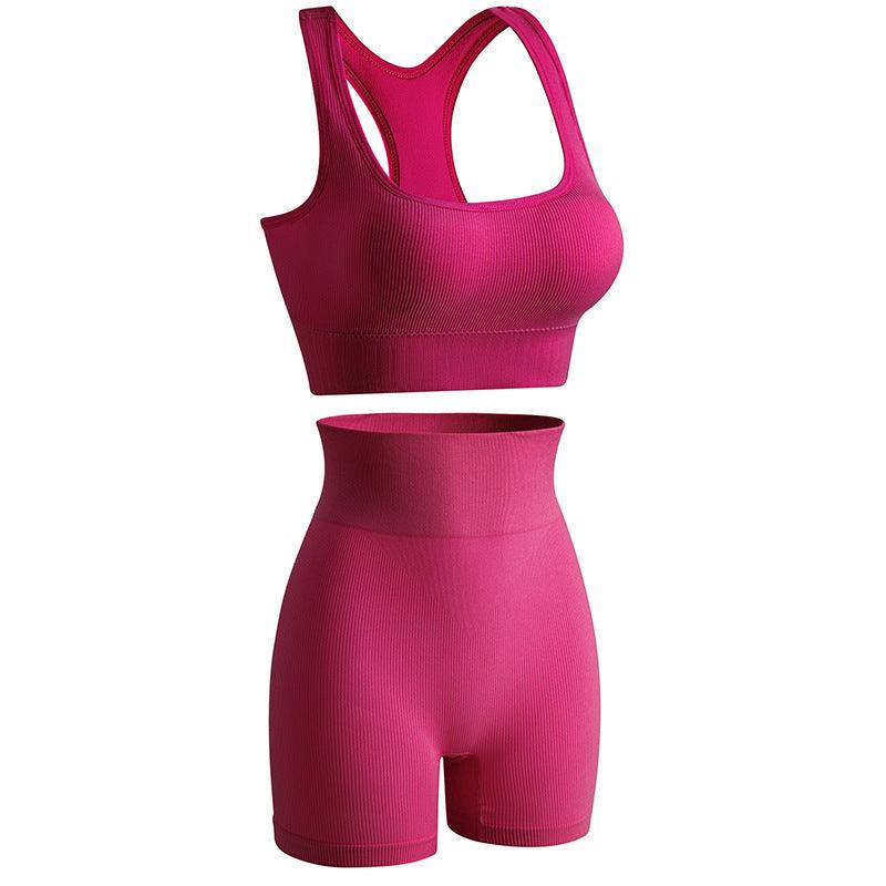 Women's Wireless Sports Yoga Bra And Shorts Suit - AL MONI EXPRESS