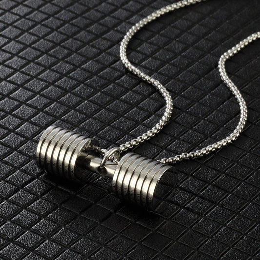 Multi-piece Dumbbell Pendant Necklace Key Body - AL MONI EXPRESS