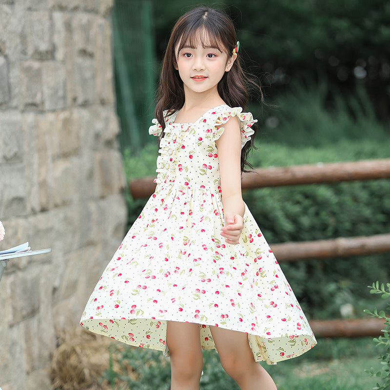 Girls' Cotton New Hot Sell Style Floral Dress