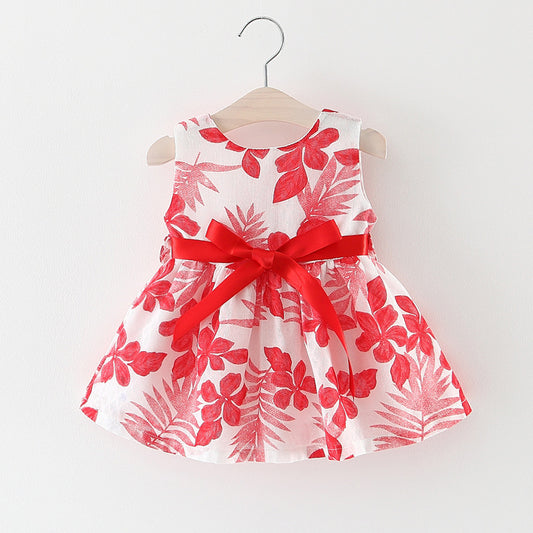 Children's wear, summer new baby dress, baby girl, Chinese Wind Vest, skirt tide