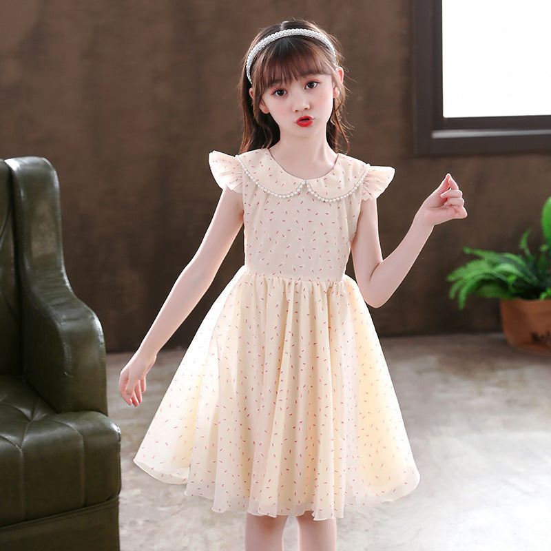 Girls' Cotton New Hot Sell Style Floral Dress