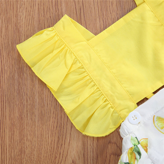 Children's Clothing Foreign Trade New Summer Lemon Print Sleeveless